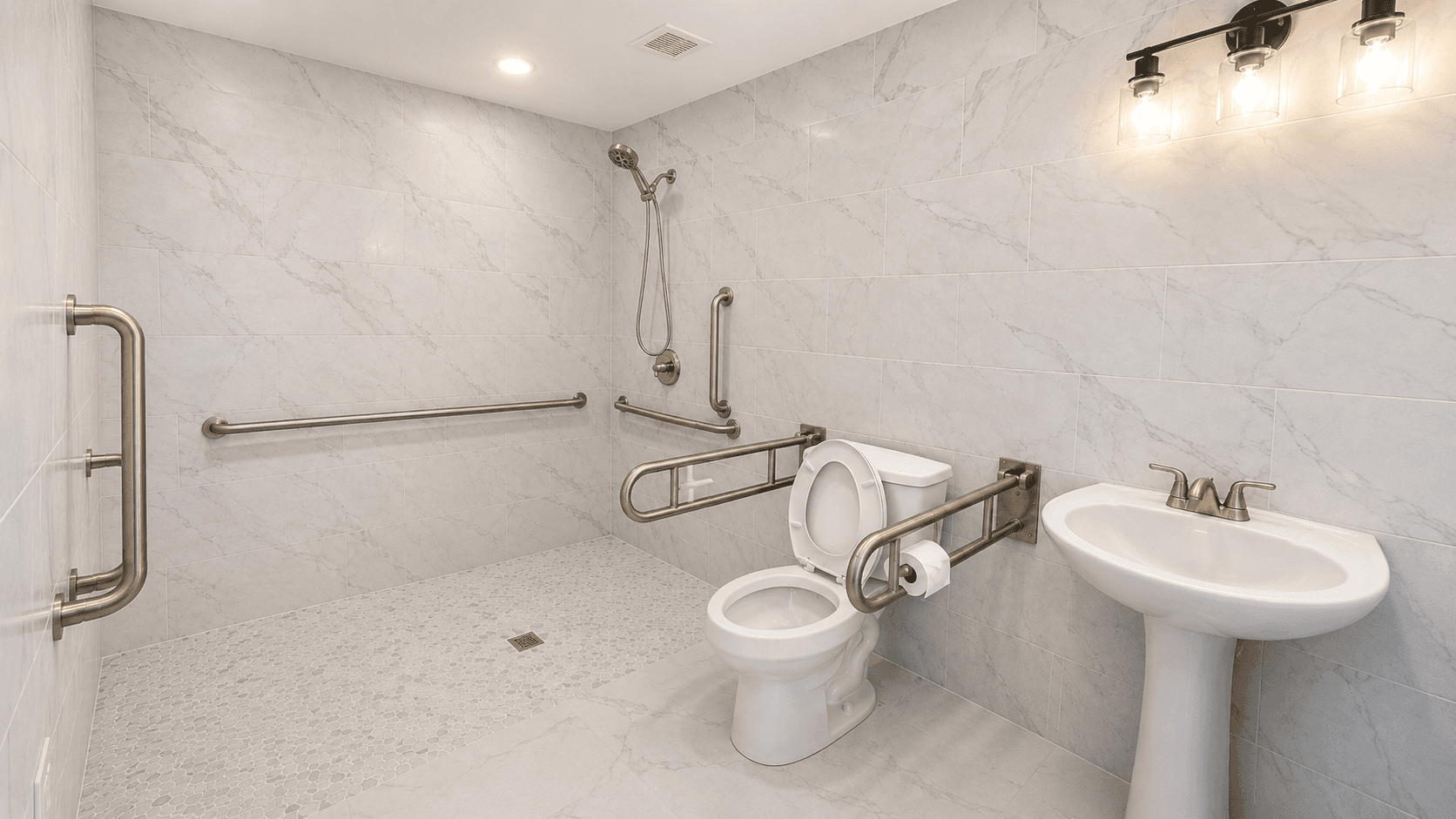 Accessible bathroom at Helen Cares AFH